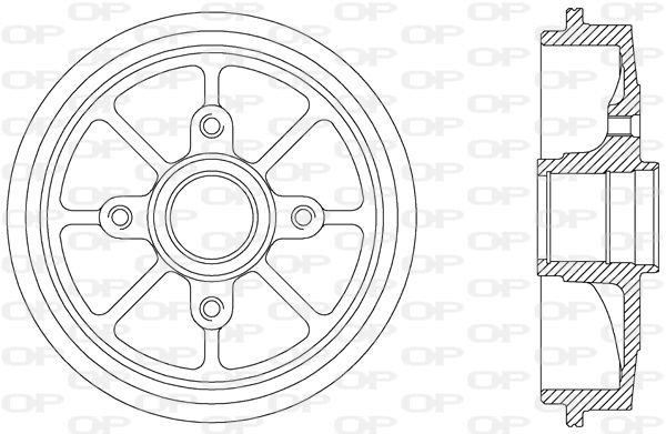 OPEN PARTS Тормозной барабан BAD9029.30